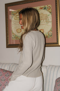 Luna Waffle Knit Top - Abbey Stone