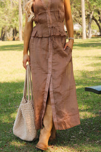 Desert Theory Maxi Skirt - Caramel