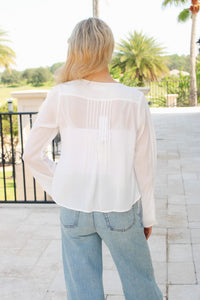 Sage The Label: Regina Woven Top - Ivory