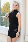 Runway Vision Belted Short Dress - Black