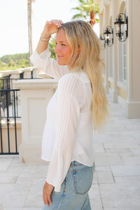 Sage The Label: Regina Woven Top - Ivory
