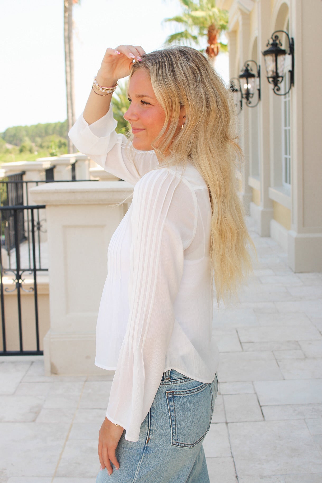Sage The Label: Regina Woven Top - Ivory