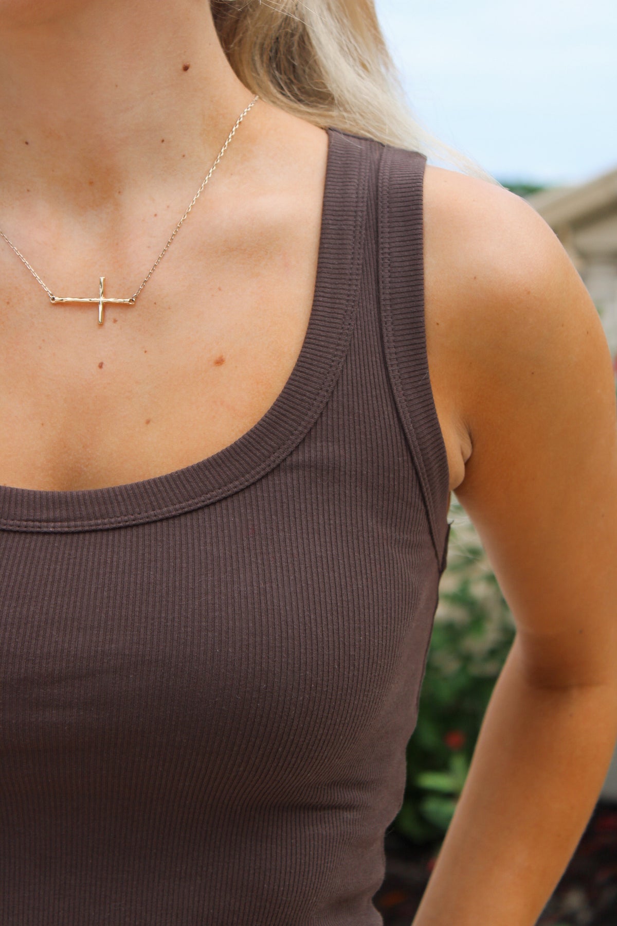 Z Supply: Rowe Scoop Neck Tank - Cocoa Bean