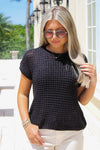 Nightly Walks Batwing Knitted Sweater - Black