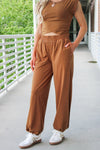 Keepin' It Trendy Jogger Sweatpants - Walnut