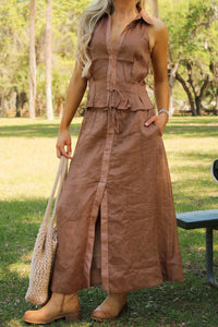 Desert Theory Maxi Skirt - Caramel