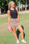 On The Prowl Leopard Print Mini Skirt - Brown