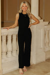 Classic Edge Sleeveless Jumpsuit - Black