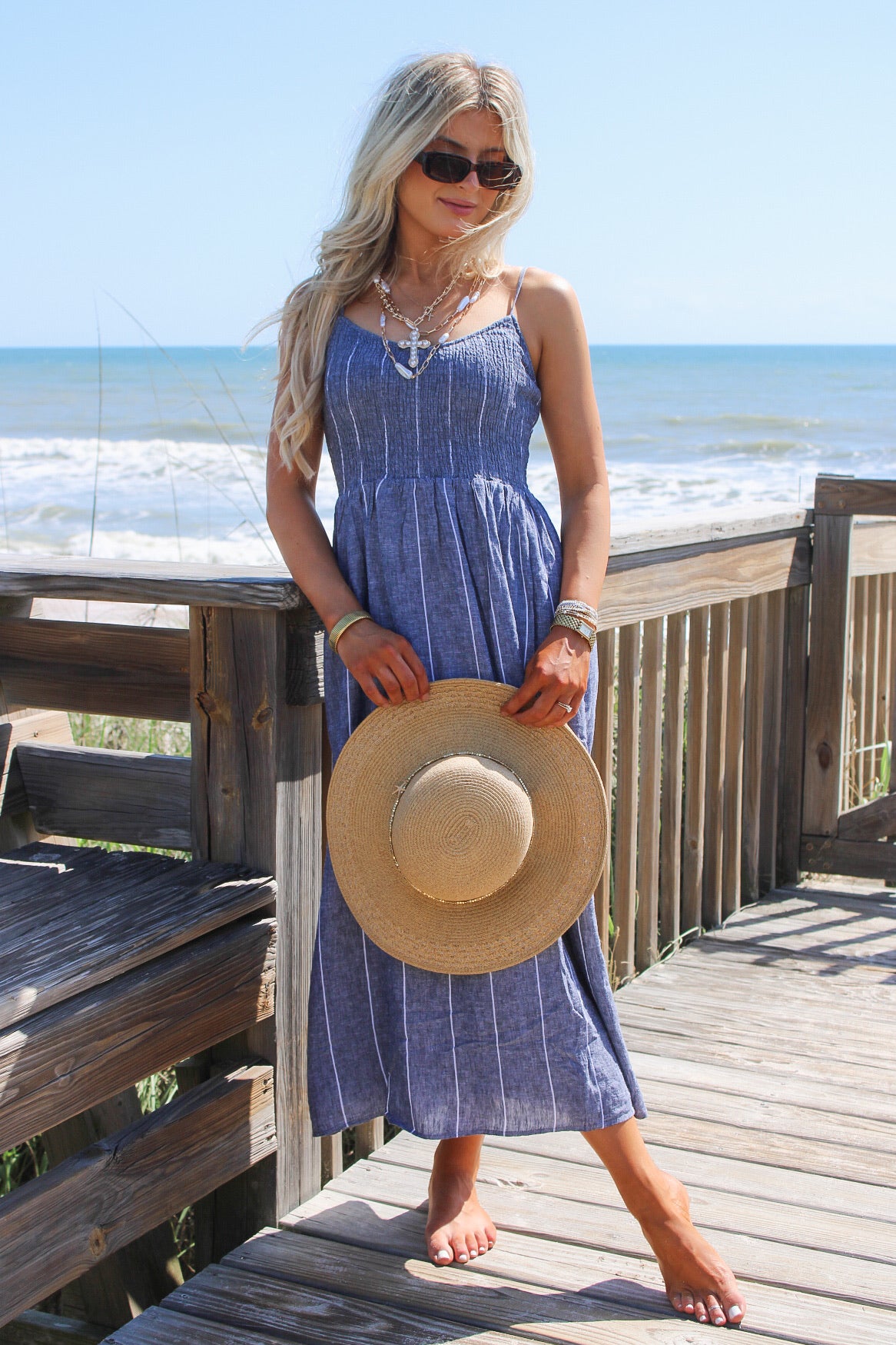 Z Supply: Romy Striped Maxi Dress - Eclipse