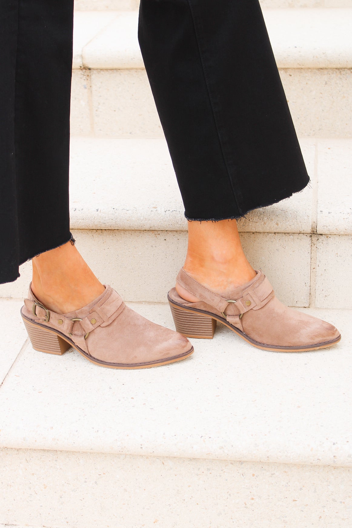 The Renegade Sling Back Bootie - Taupe