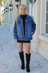 In My Element Oversized Denim Jacket - Medium Wash