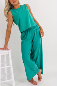 Z Supply: Scout Jersey Cropped Flare Pant - La Palma