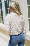 Z Supply: Rosalyn Diamond Sweater Cardigan - Crystal