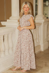 Wild Charm Leopard Print Tiered Maxi Dress - Lt. Mocha