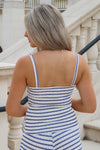Lake Life Striped Jacquard Tank Top - Chambray