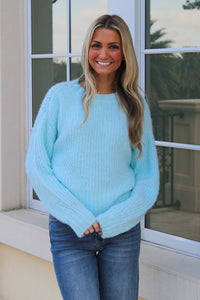 Dear John: Mylah Brushed Sweater - Pool Blue