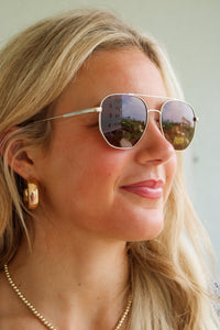 Z-Supply: Highway Gradient Polarized Sunglasses - Satin Gold