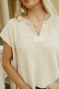 Cozy Dreams Cropped Sleeveless Sweater - Oatmeal