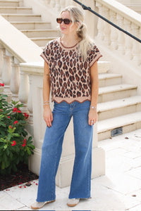 Natural Instinct Leopard Print Sweater - Taupe
