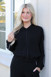 Z Supply: On Track Oversized Jacket - Black