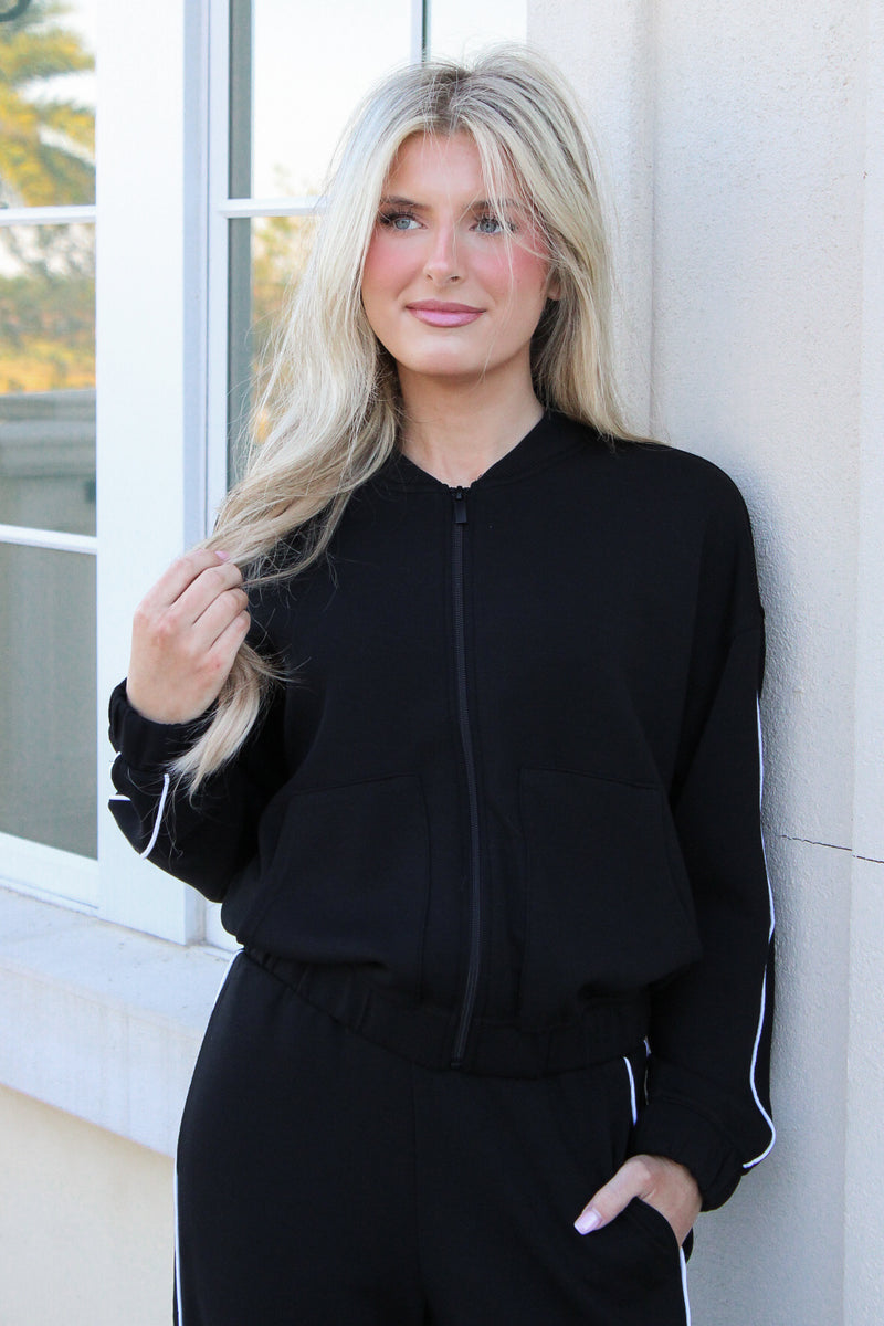 Z Supply: On Track Oversized Jacket - Black