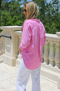 Dear John: Lolita Novelty top - Rosebloom Stripe
