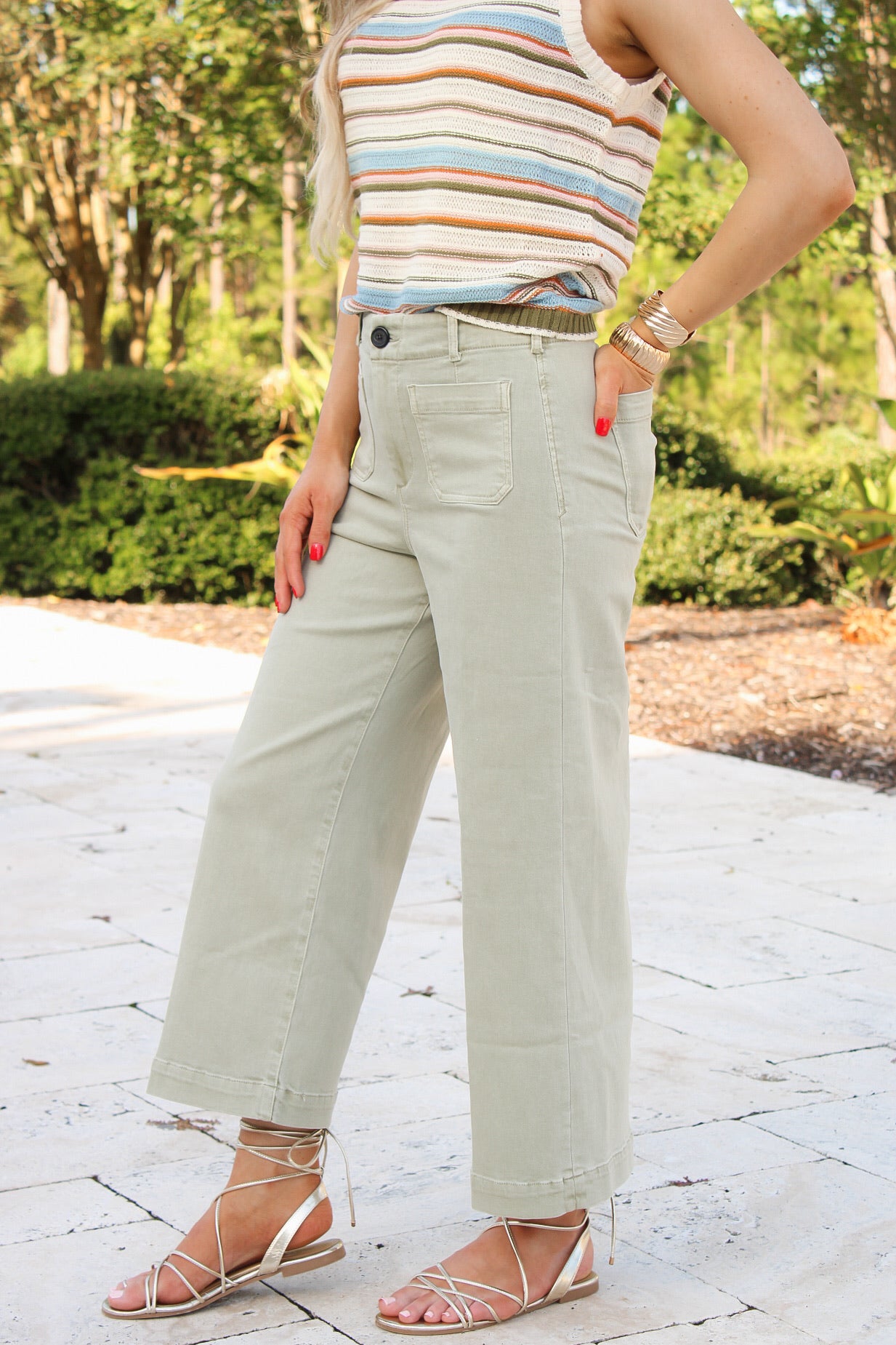 Dear John: Audrey Wide Leg Jean -  Abbey Stone