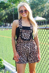Hear Me Roar Overall Romper - Leopard
