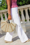 Sandy Days Straw Tote - Beige/Khaki