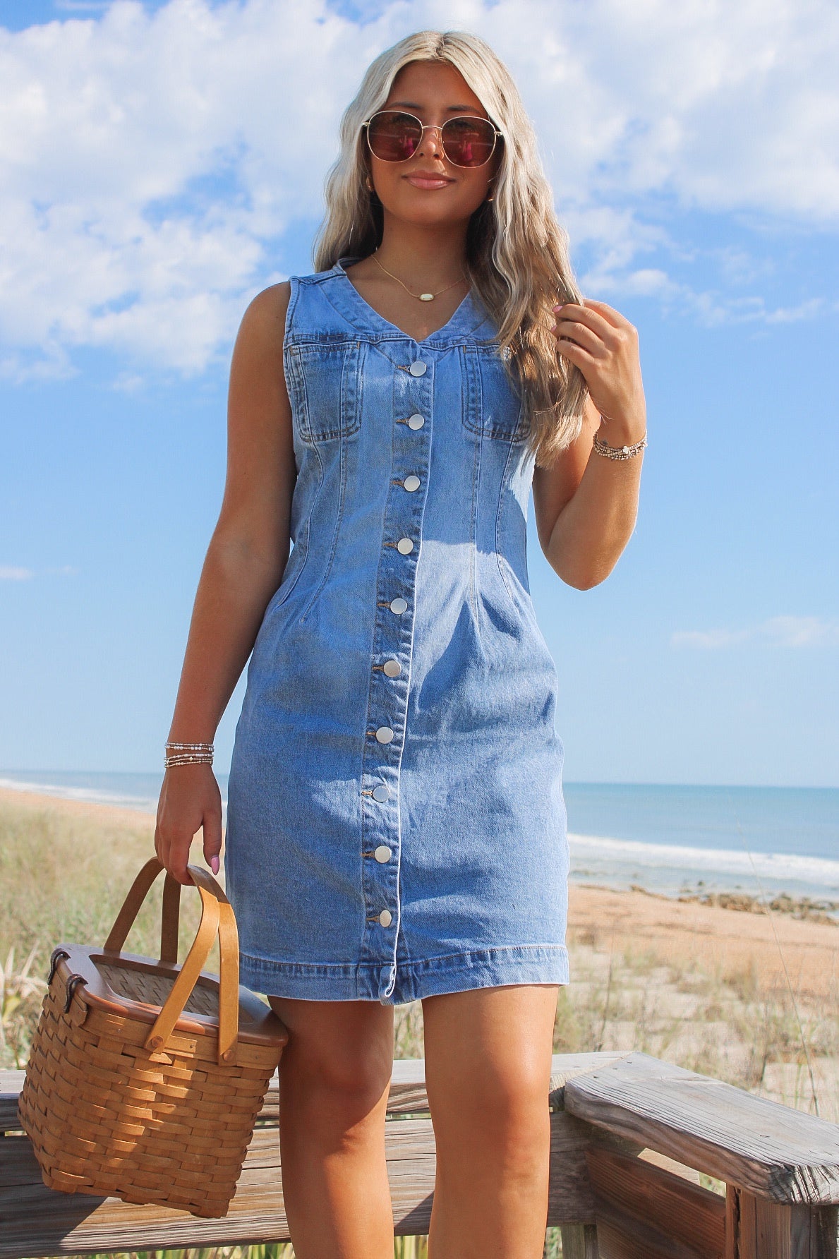 Dear John: Sabrina Denim Dress - Pacific
