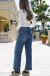 Kailyn High Rise Wide Leg Jeans - Med Wash