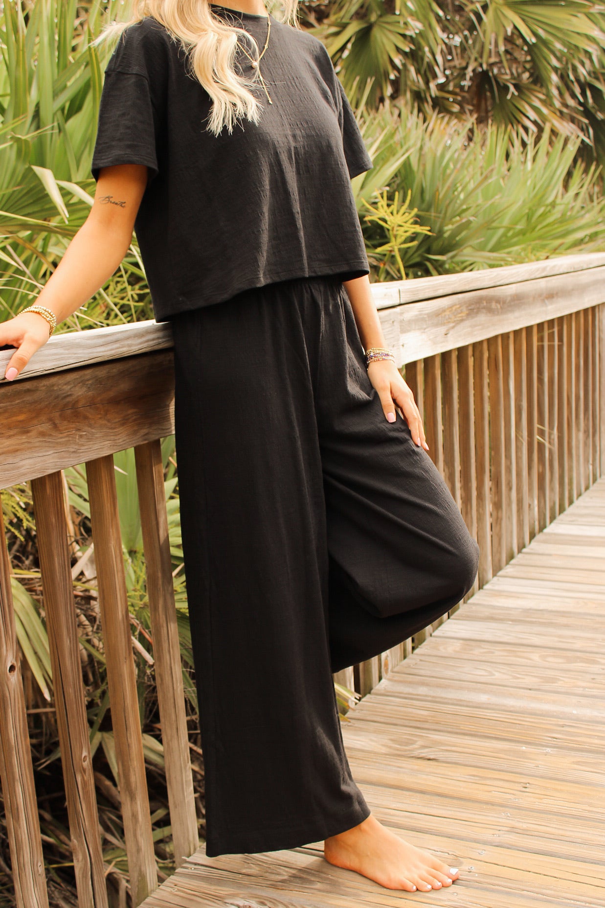Z Supply: Scout Textured Slub Pant - Black