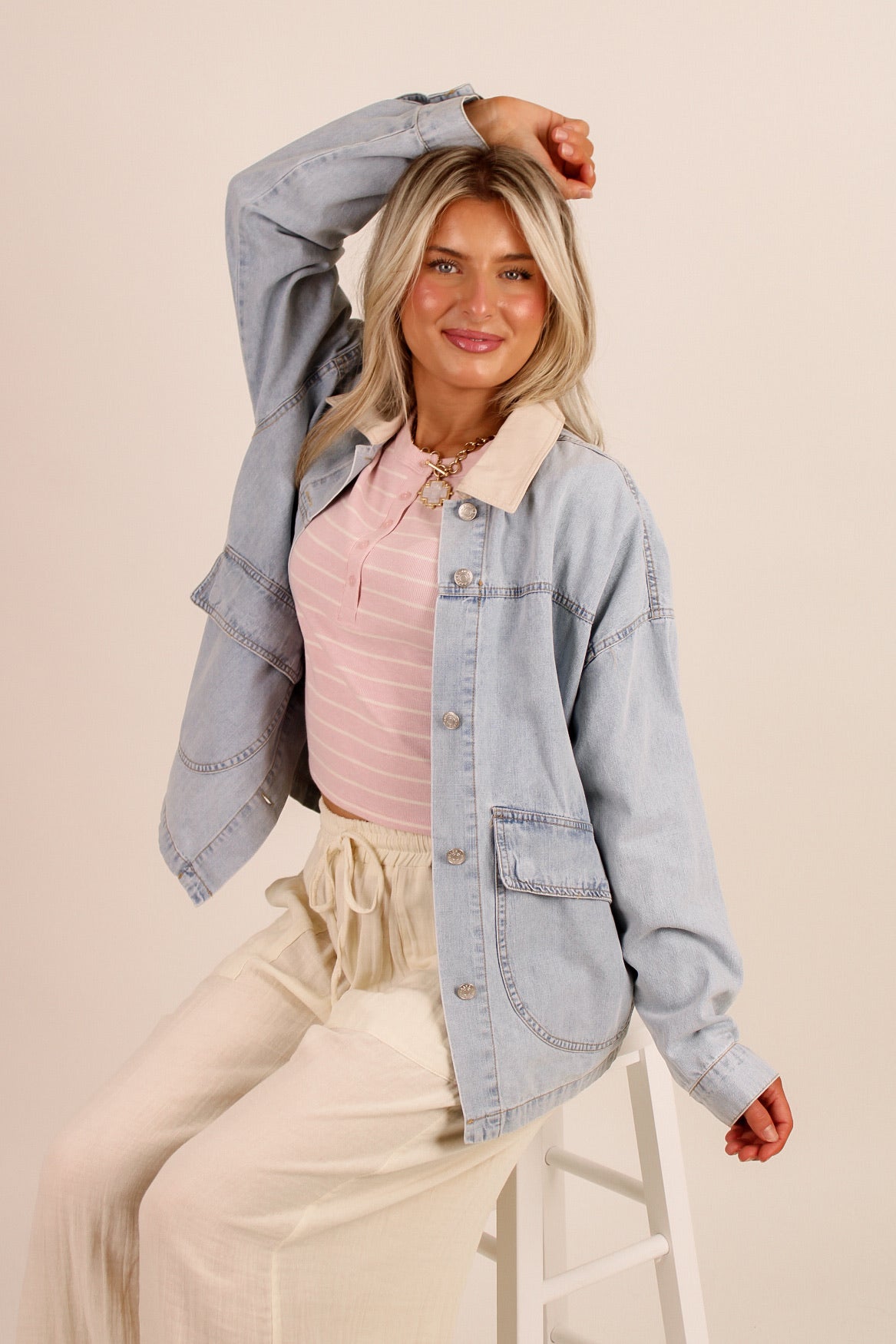 The Renegade Mineral Washed Denim Jacket - Lt. Wash