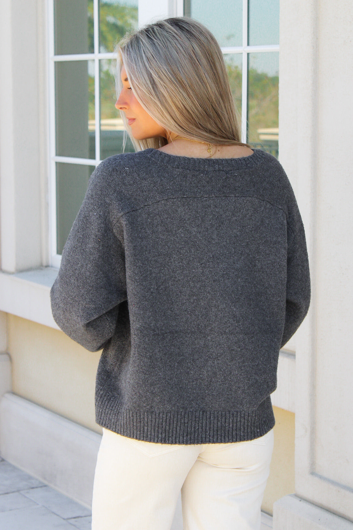 Z Supply: Eloise Sweater - Charcoal Heather