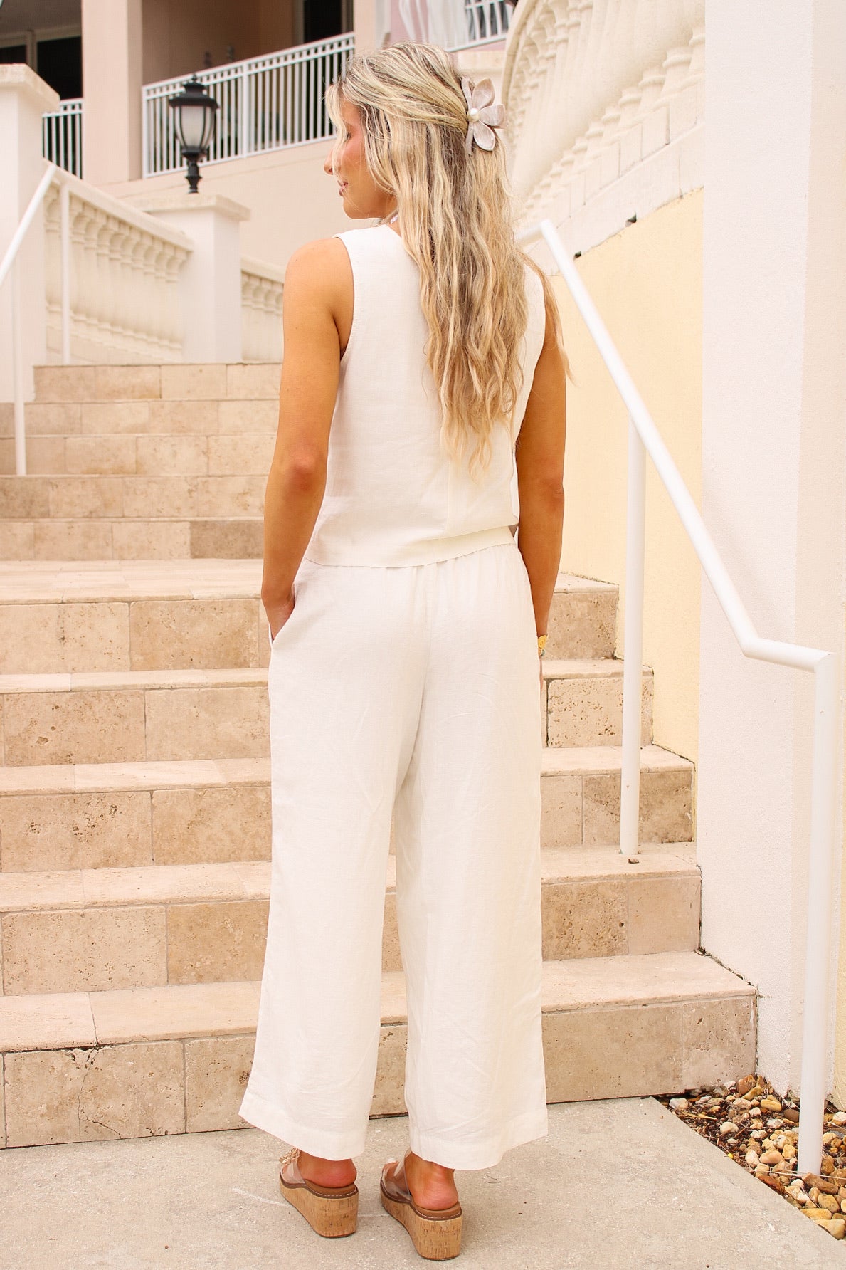 Z Supply: Scout Linen Pant - White