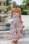 Party In Paradise Tie Maxi Dress - Multi