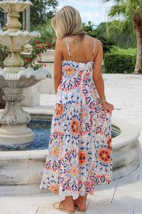 Party In Paradise Tie Maxi Dress - Multi