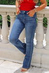 Cassie High Rise Bootcut Jeans - Medium Wash