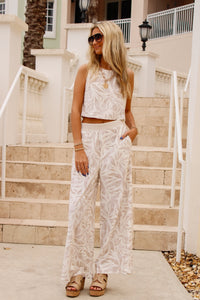 Coconut Cove Wide Leg Pants - Seashore