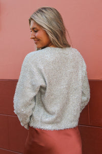 Z Supply: Tinseltown Boyfriend Sweater - Silver