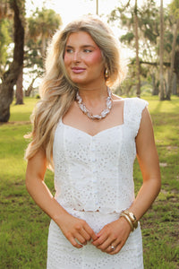 Z Supply:  Emrie Eyelet Top - White