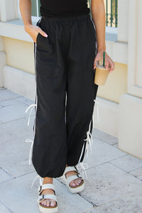 In The Game Tie Track Joggers - Black