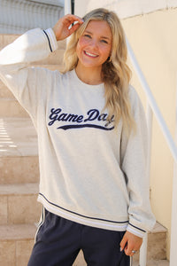 Z Supply: Boyfriend Game Day Sweatshirt - Feather Gray