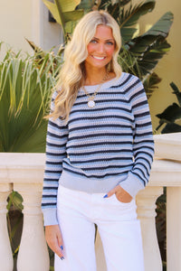 Juliet Striped Sweater - Blue Multi