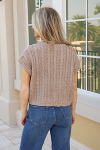 Sadie & Sage: Effortless Cable Knit Sweater Tank