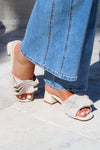ShuShop: Frances Block Heel Sandal - Natural