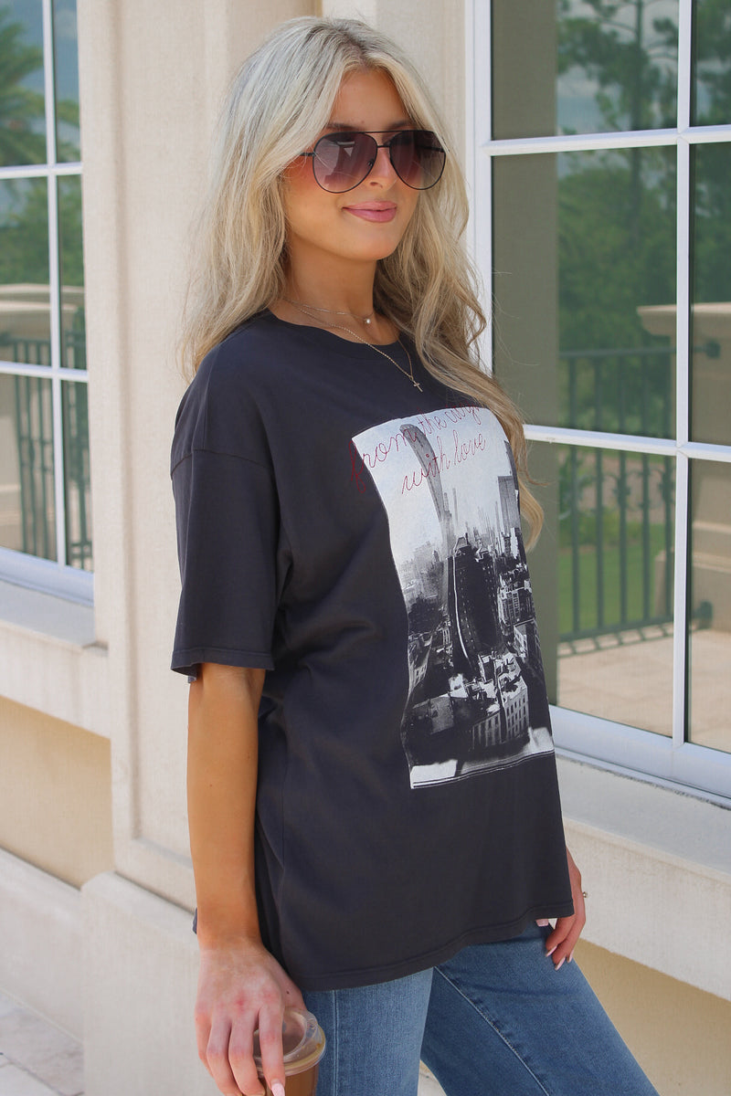 Z Supply: Big Apple City Tee - Black Sand