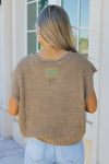 Everyday Edge Notched V-Neck Sweater - Cappuccino