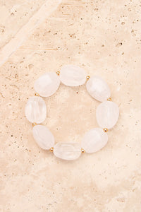 Acrylic Stone Bracelet - White