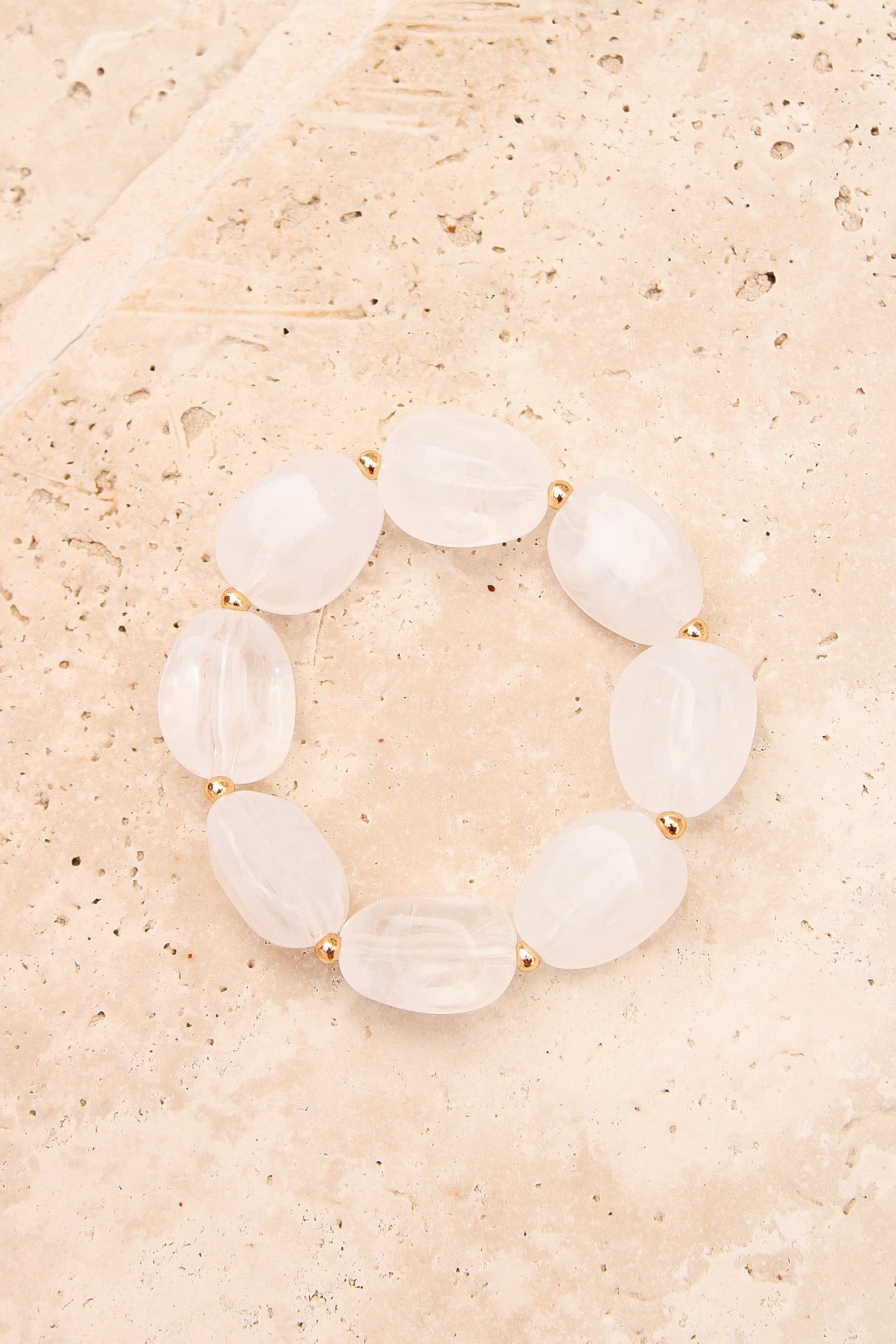 Acrylic Stone Bracelet - White